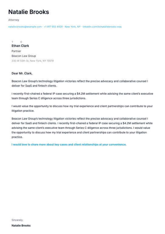 Minimalist Blank Slate Cover Letter preview