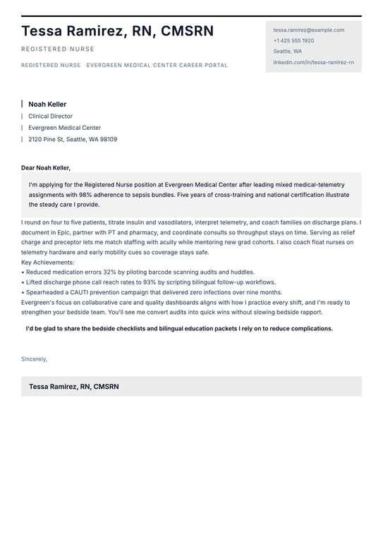 Professional Signature Bar Cover Letter preview