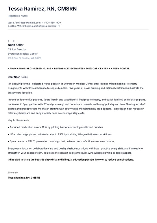 Simple Letter 101 Cover Letter preview