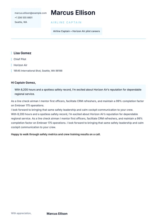 Elegant Linen Sidebar Cover Letter preview