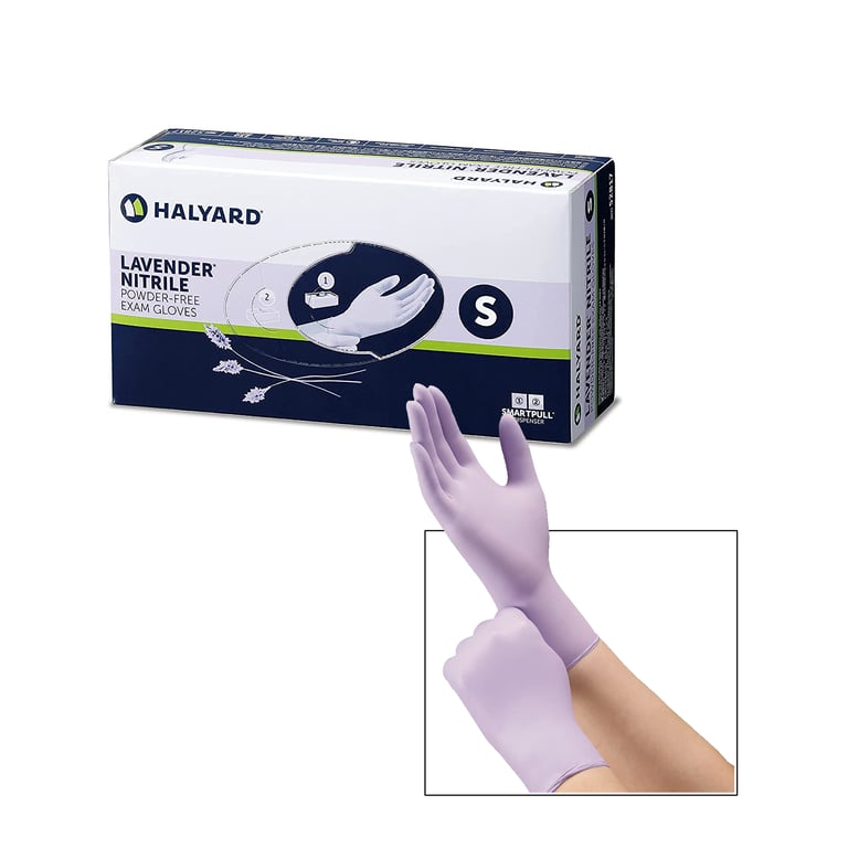 今回限り販売　ハリヤード 社 ラベンダーニトリル グローブ Sサイズ 2500枚 ハリヤード HALYARD 検査検診用 ラベンダーニトリルグローブ パウダー