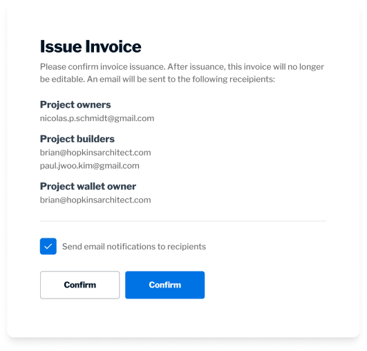 Issue invoices easily