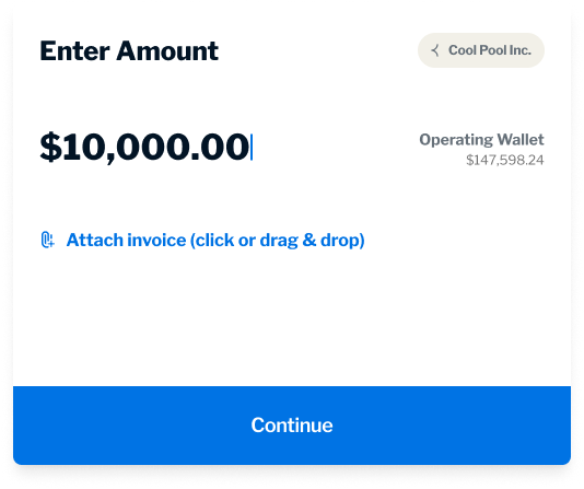 Add amount and invoice