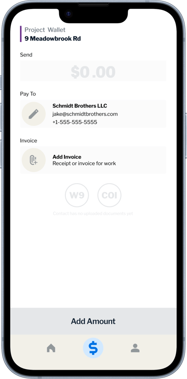 Mobile preview for choosing a payee