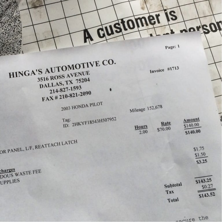 Hinga’s Automotive Company