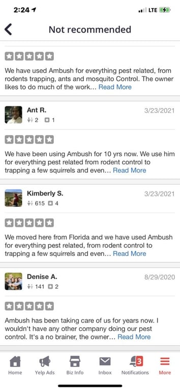 Ambush Pest Management