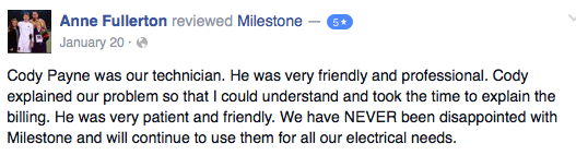 Milestone Electric, A/C, & Plumbing