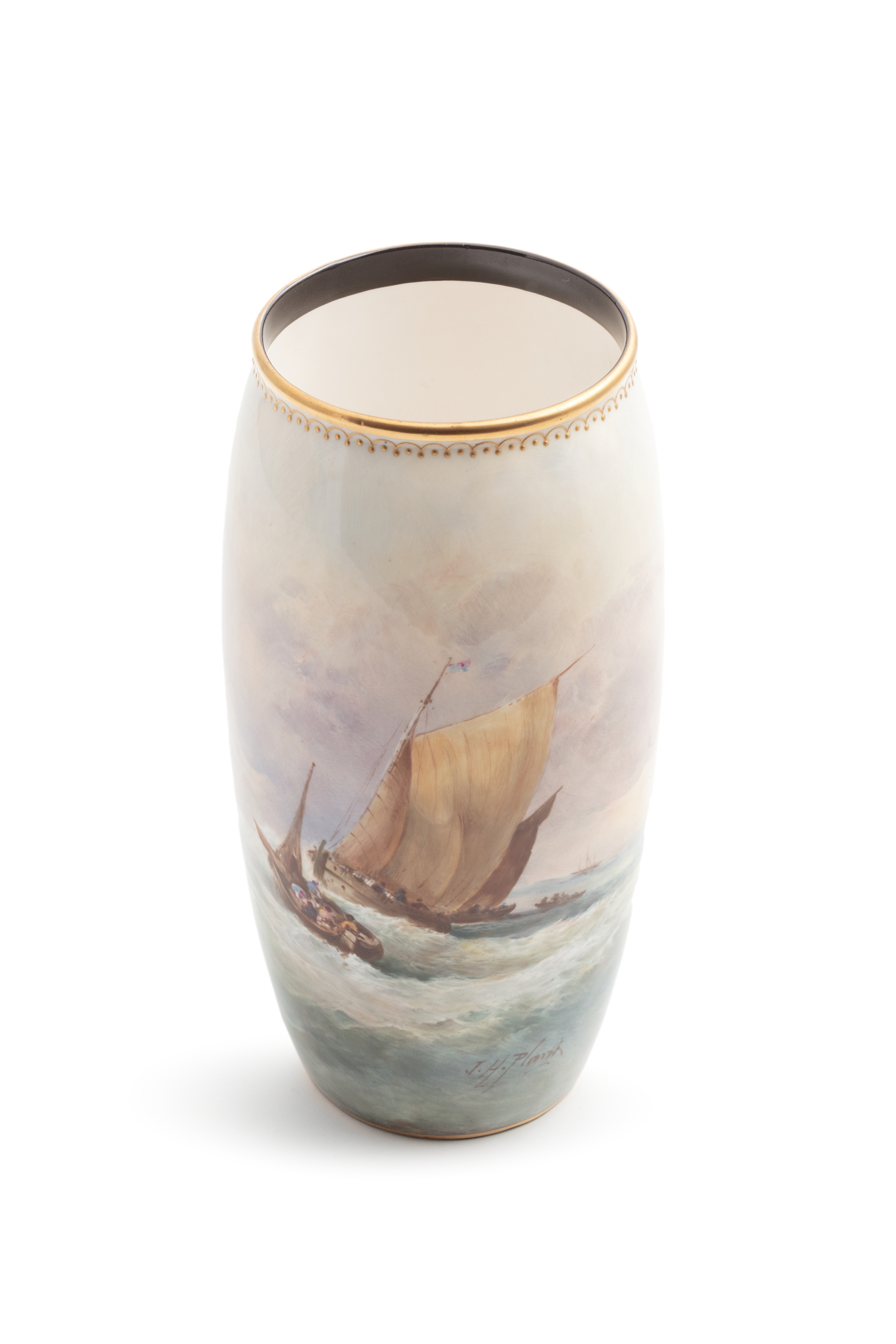 Royal Doulton vase, painted by John Hugh Plant