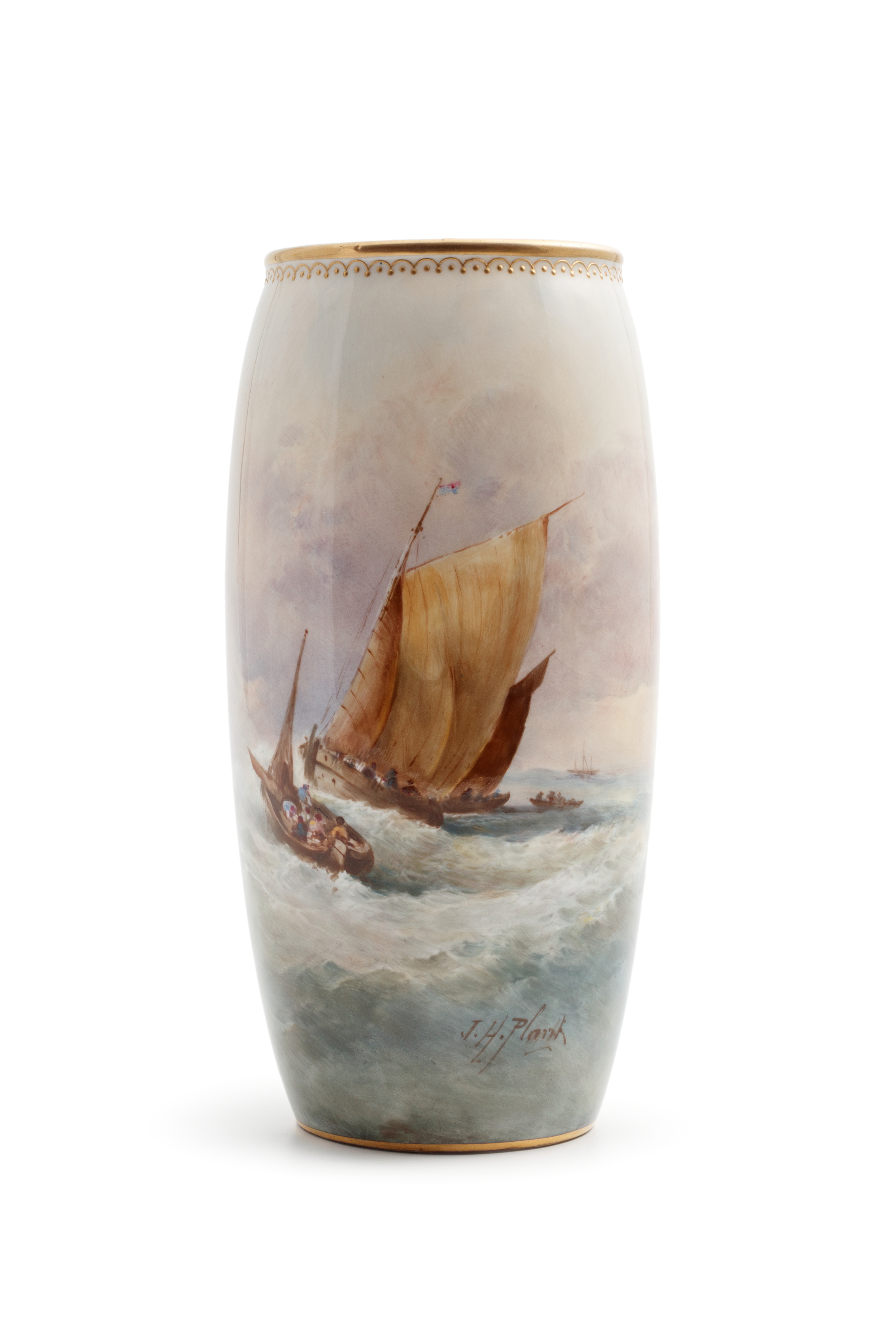 Royal Doulton vase, painted by John Hugh Plant