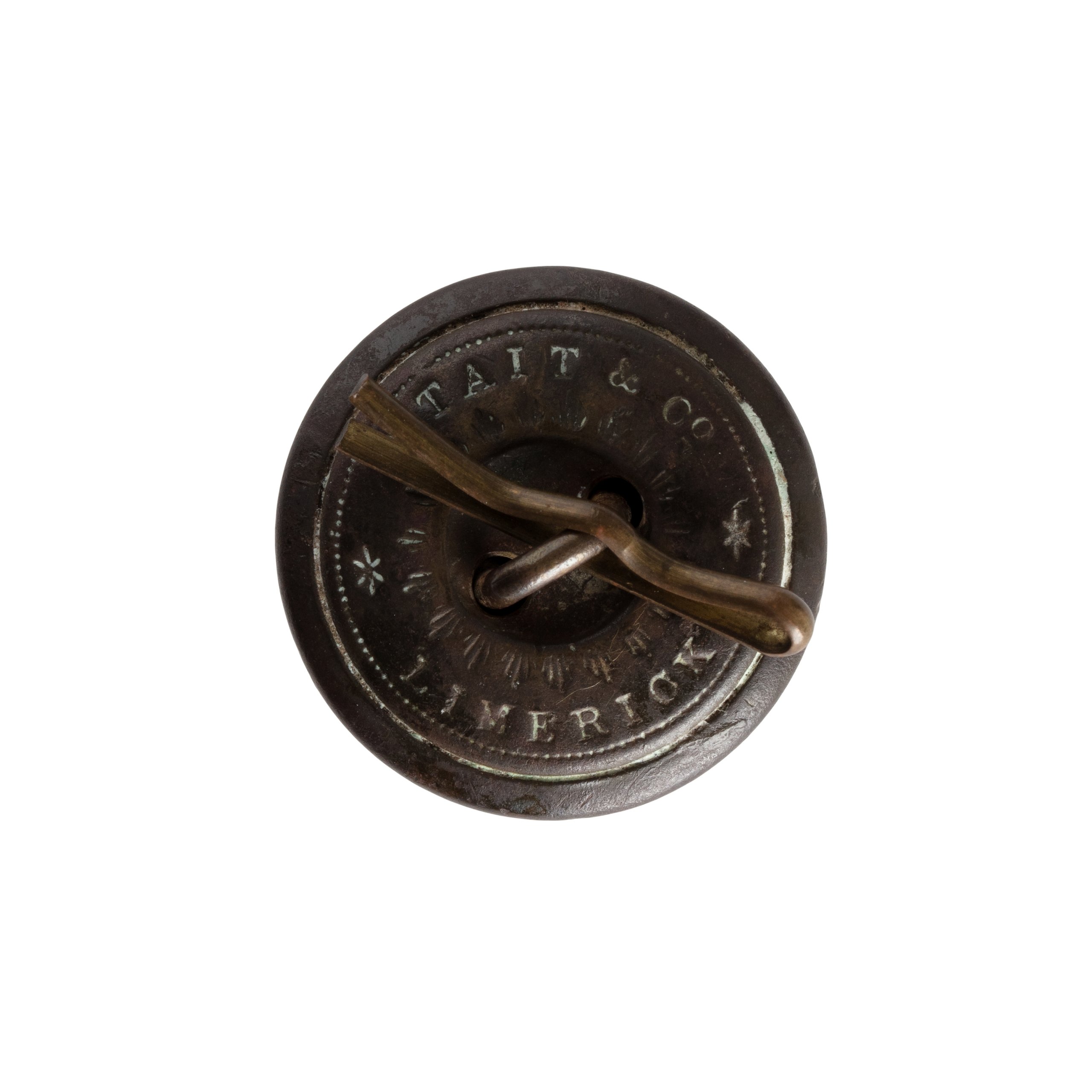 British Army button and clip