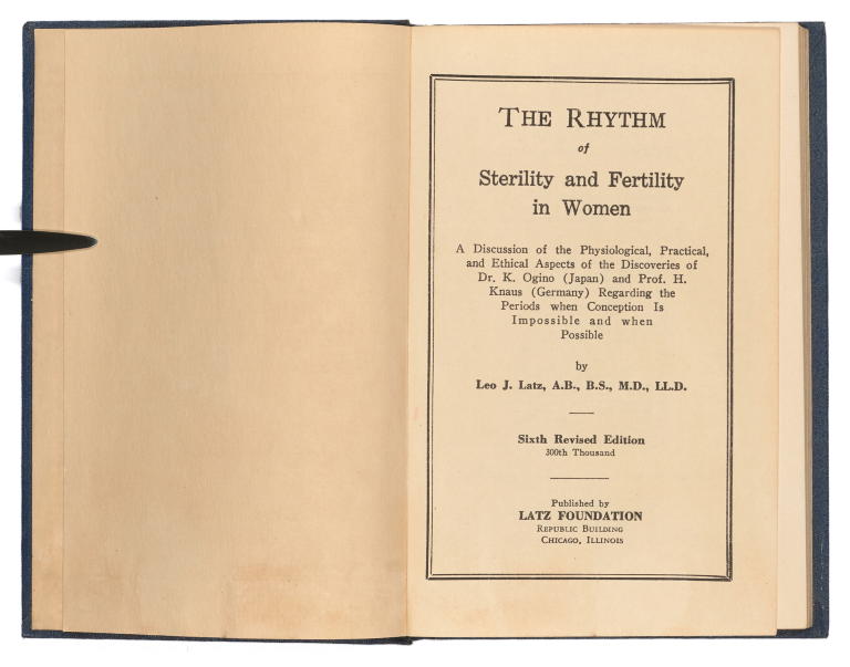 'The rhythm of sterility and fertility in women' by Leo J. Latz