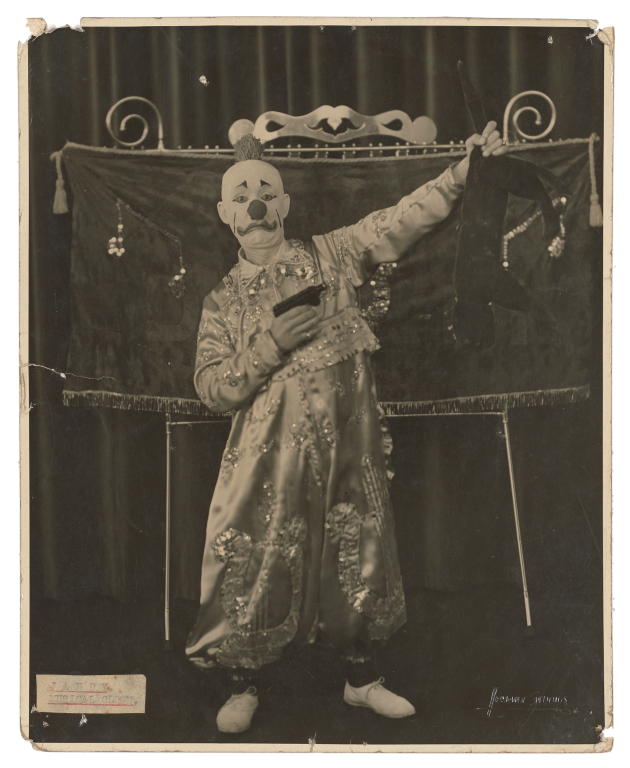 Photographic print of Arthur Jandaschewsky as Jandy the clown
