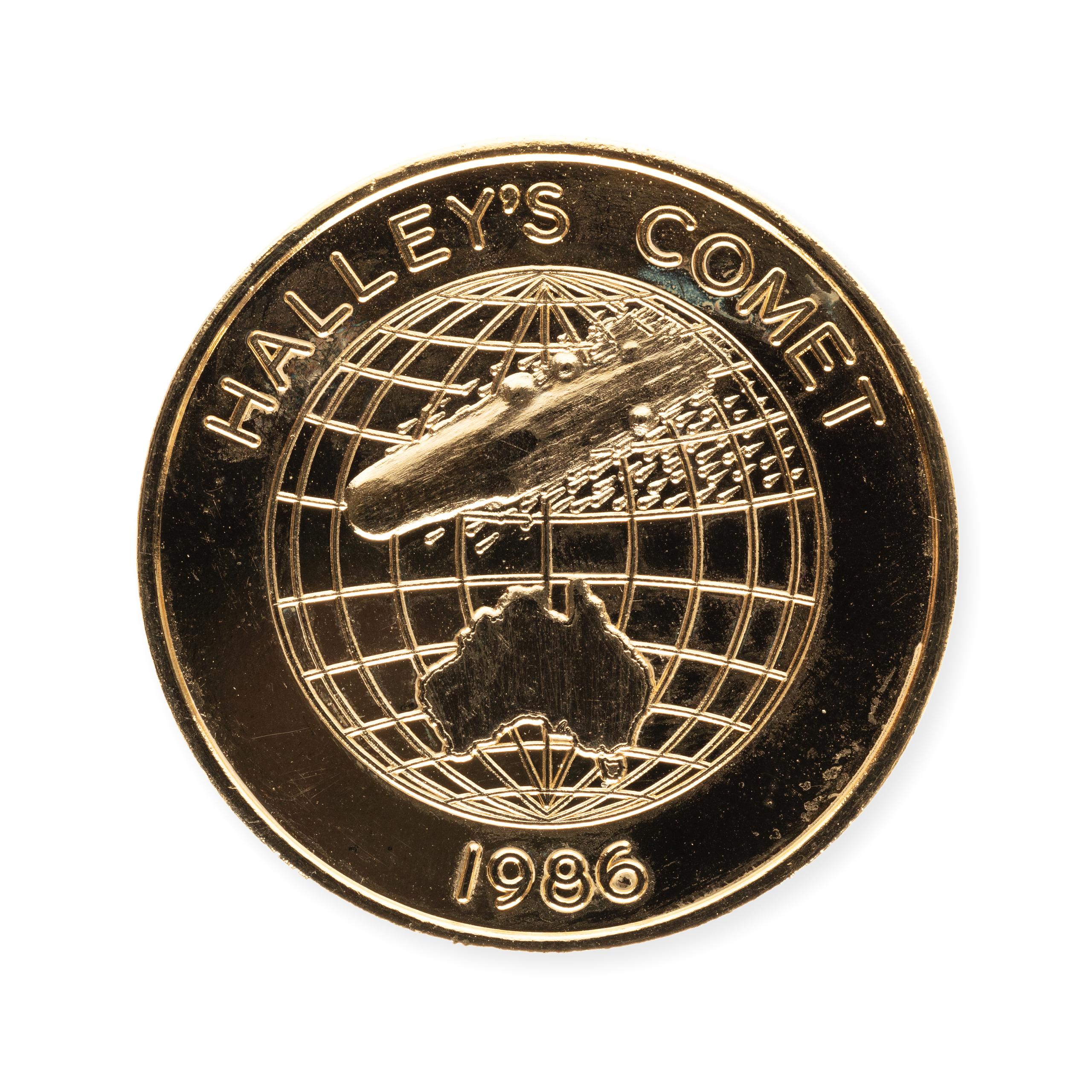 Powerhouse Collection - Medallion marking Halley's Comet in skies