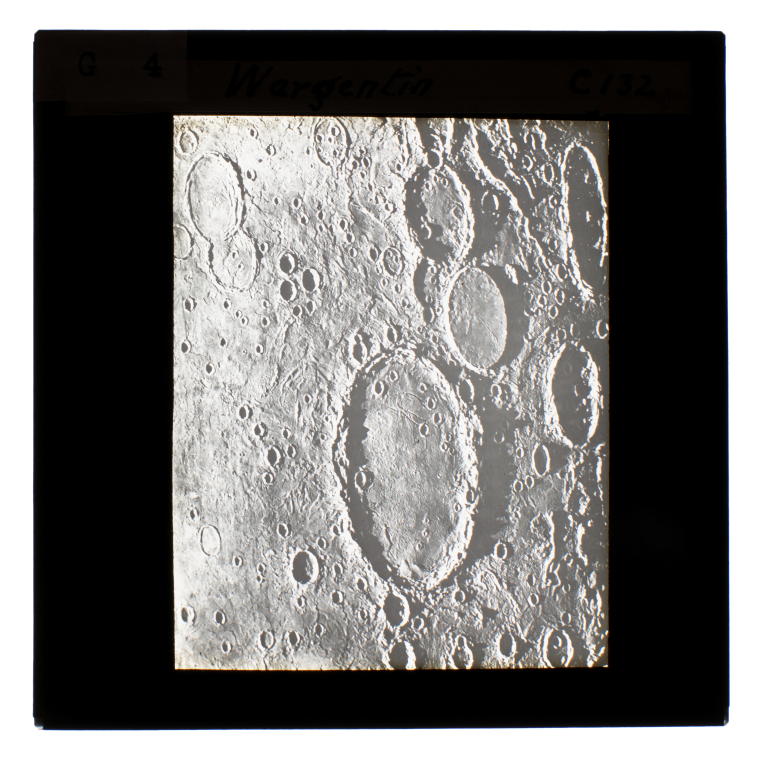 Lantern slide of the Moon's surface