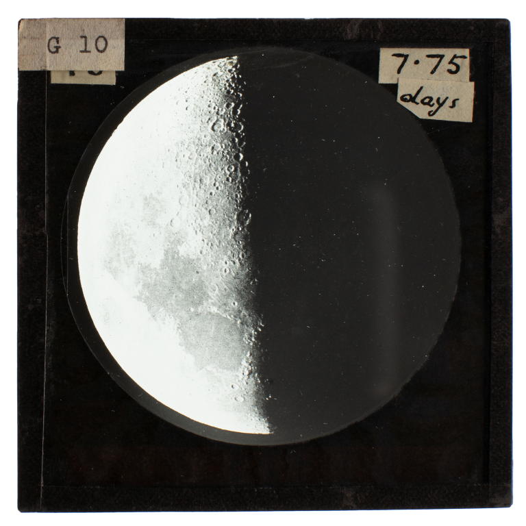 Lantern slide of the Moon