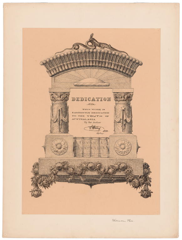 'Dedication' design from the unpublished book 'Australian Decorative Arts' by Lucien Henry