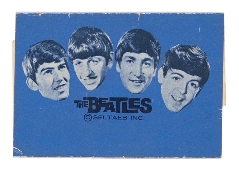 Food packaging label featuring the Beatles