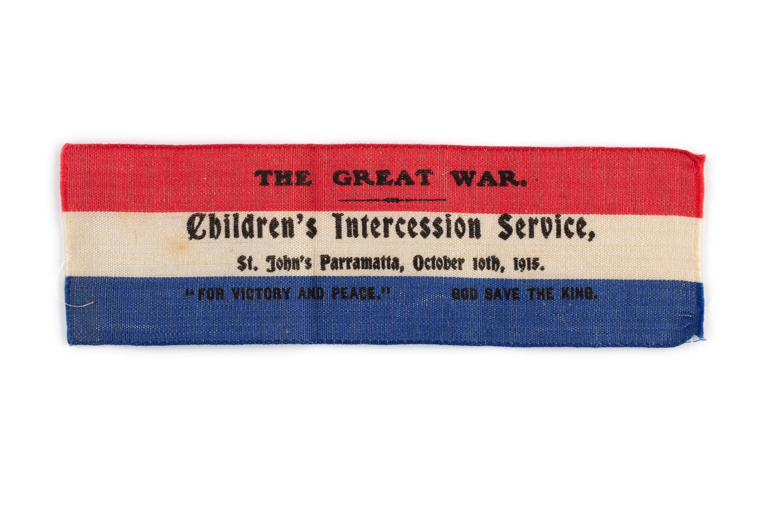 WW I Children's Intercession Service commemorative ribbon
