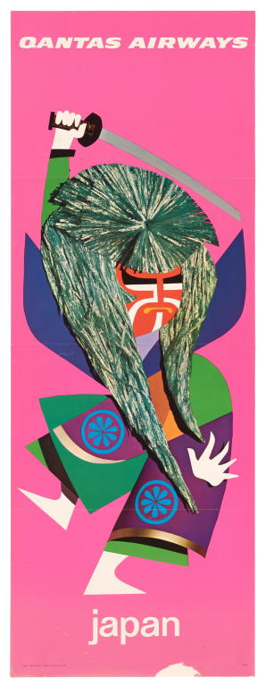 'Japan' poster designed by Harry Rogers for Qantas