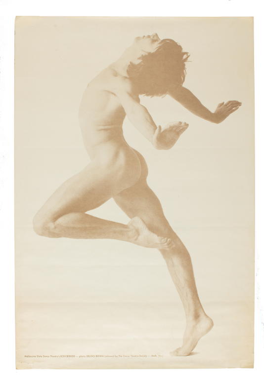 'Ron Bekker, Melbourne State Dance Theatre' poster photographed by Bruno Benini