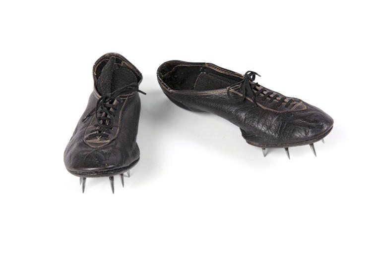 Pair of spiked running shoes by Hope Sweeney