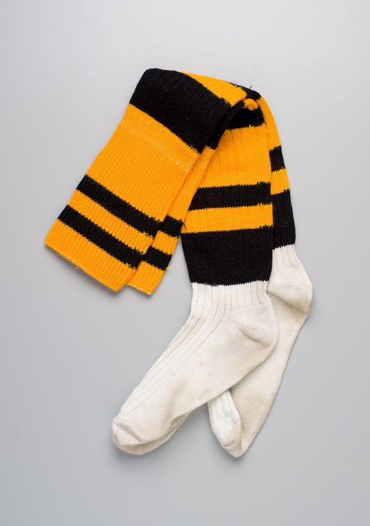 Football socks worn by Beatrice Bush