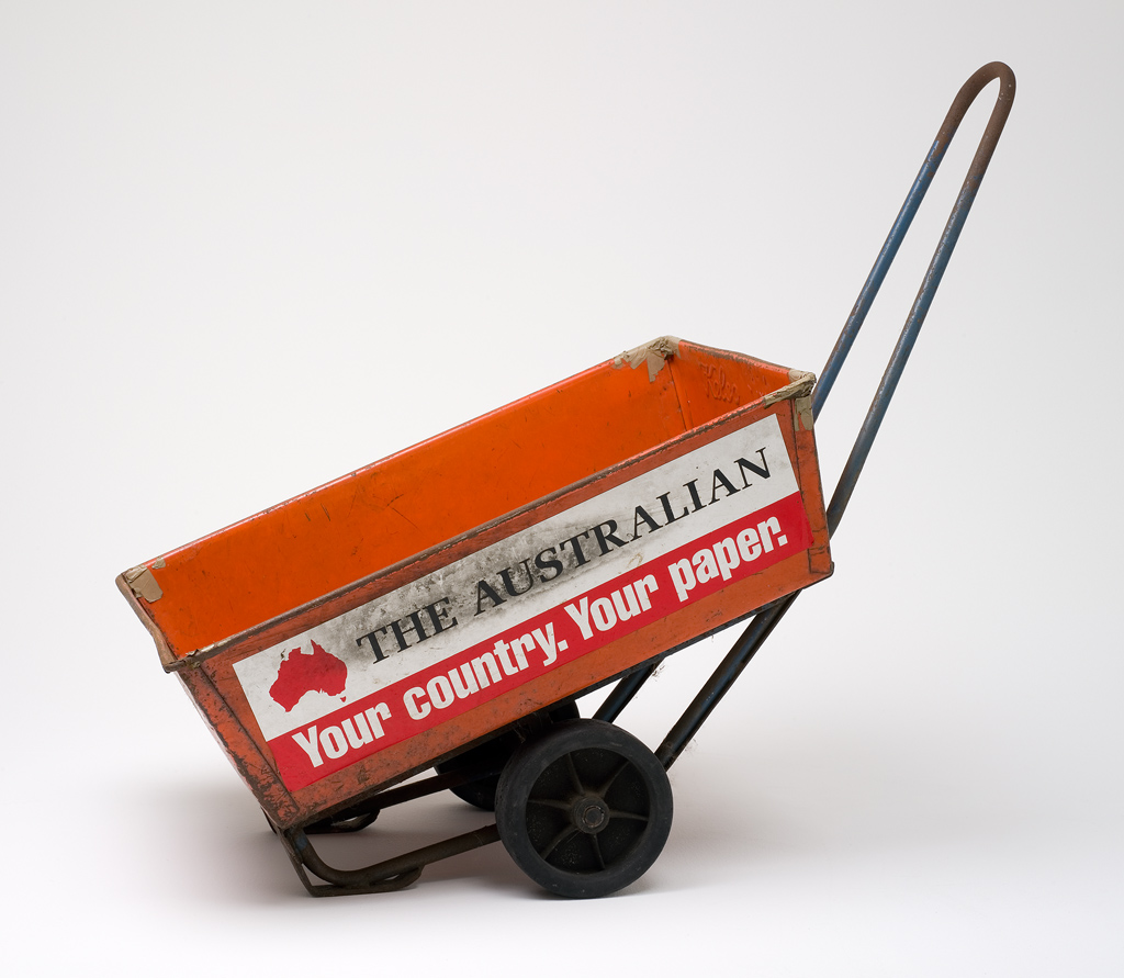 Newspaper trolley used by Beatrice Bush