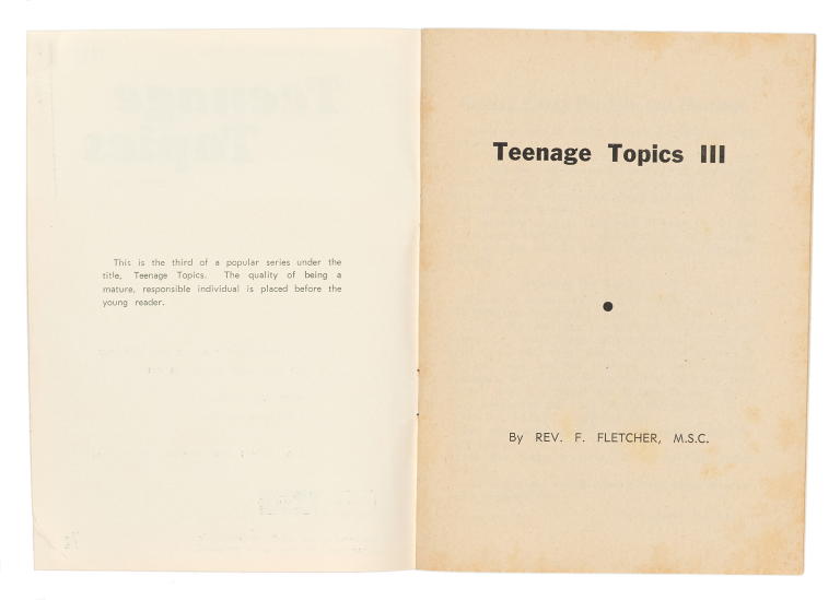'Teenage topics: Series III' booklet