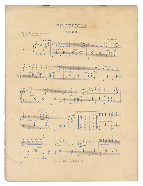 Sheet music 'Leisure hours' by Johann Schick