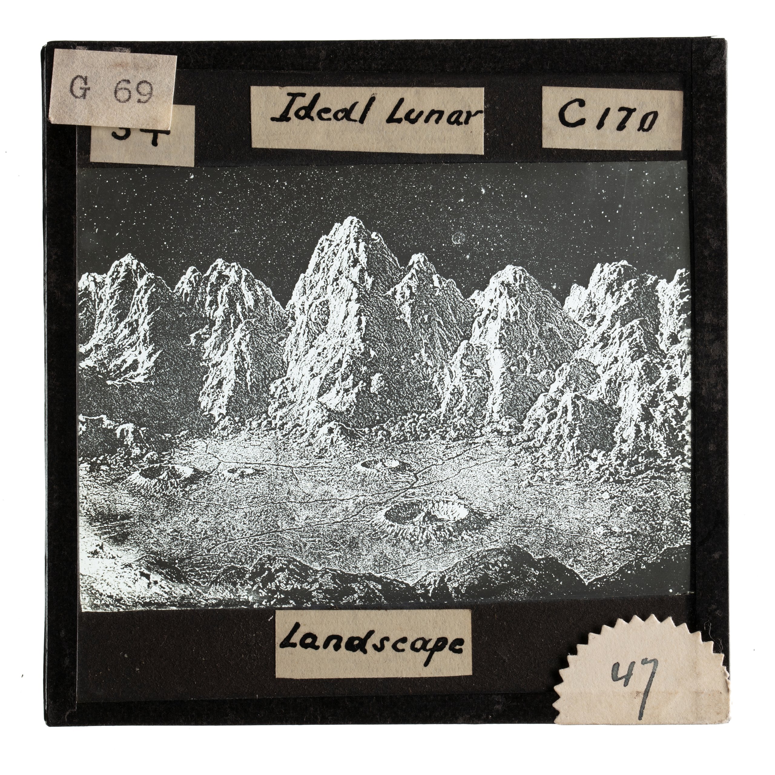 'Ideal lunar landscape' lantern slide