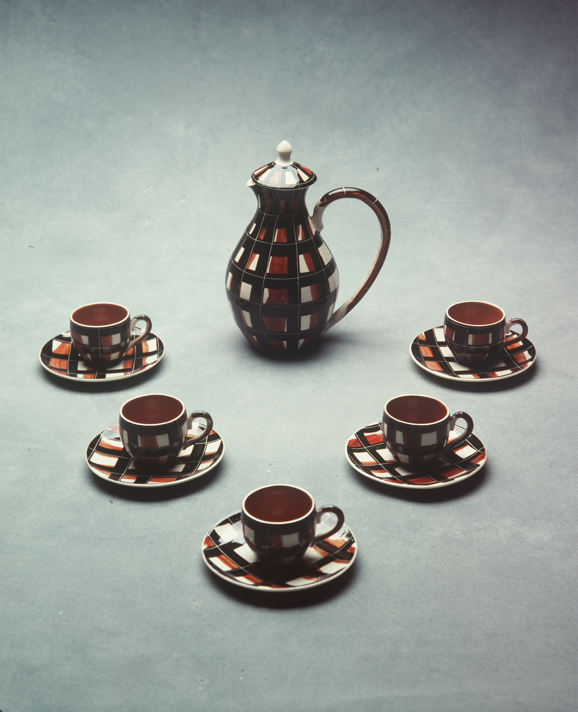 Earthenware coffee set by Martin Boyd Pottery