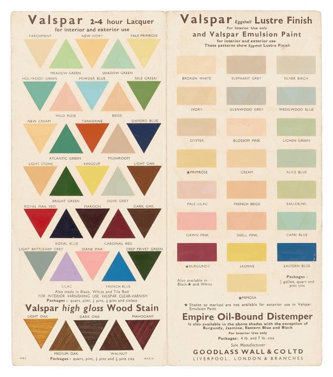 Valspar colour chart new arrivals