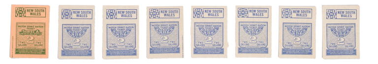 Fuel ration tickets collected by Arthur Gillott