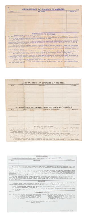 Collection of licences from the Arthur Gillott Archive