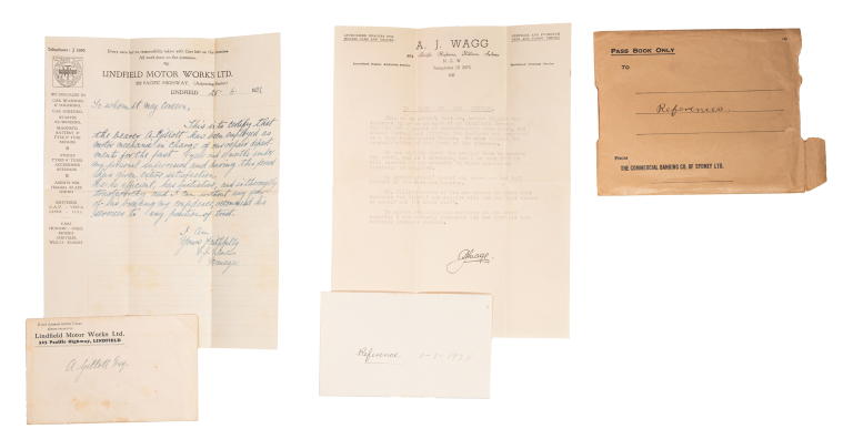 Collection of work references from the Arthur Gillott Archive