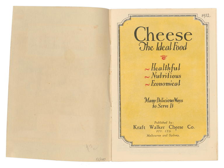 'Cheese & Ways to Serve It' recipe booklet