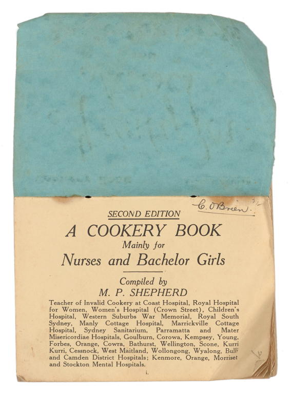 'Mainly for Nurses and Bachelor Girls' cookery book by M P Shepherd