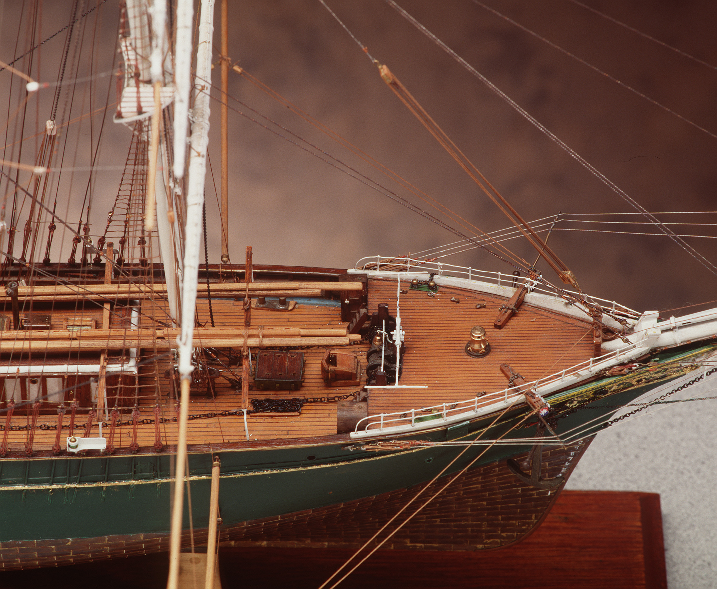 Scale model of the clipper ship "Thermopylae" made by Cyril Hume