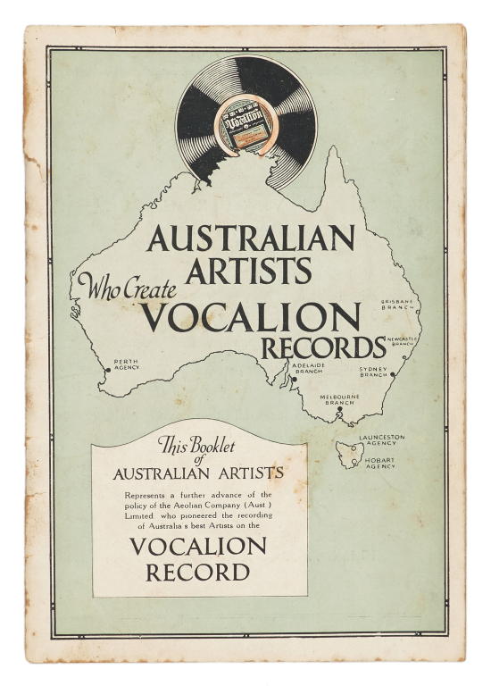 'Australian Artists Who Create Vocalion Records' booklet