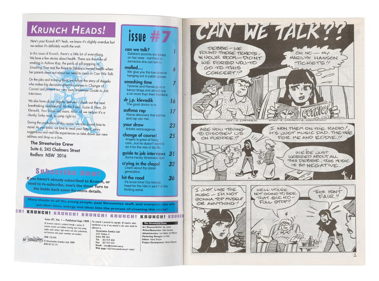 'Krunch!' comic book made by Streetwize Comics