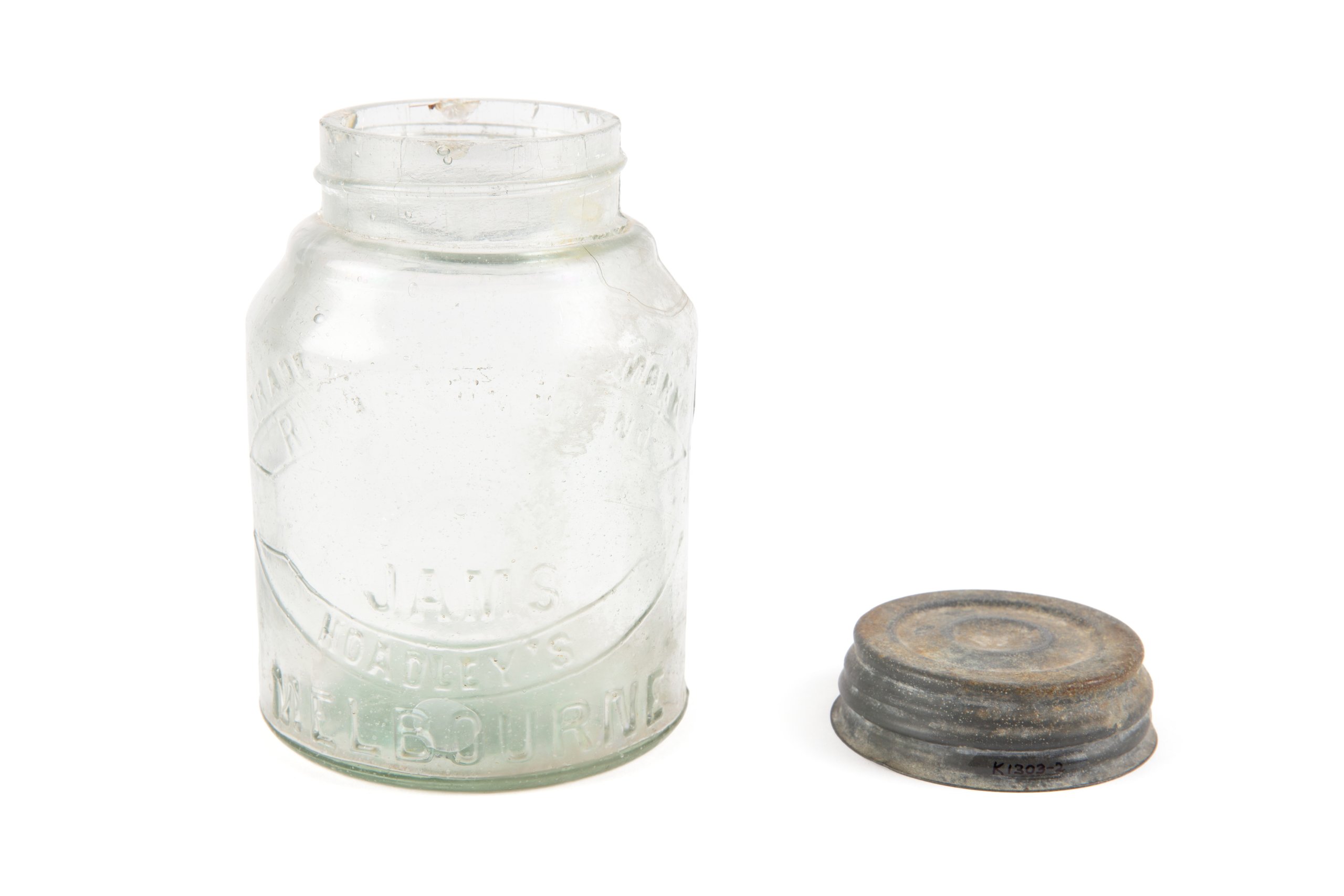 'Rising Sun Brand' jam jar and lid made by A Hoadley & Co