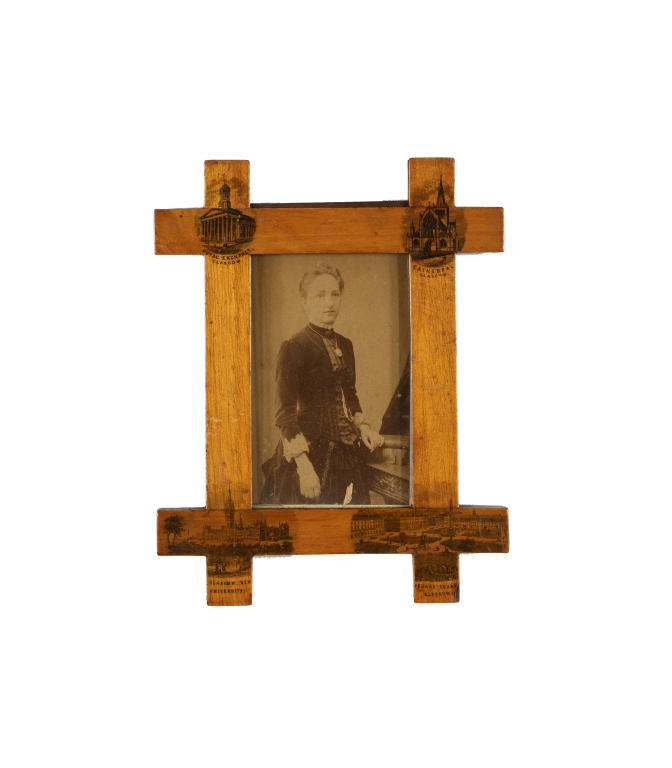 Framed photograph of a woman