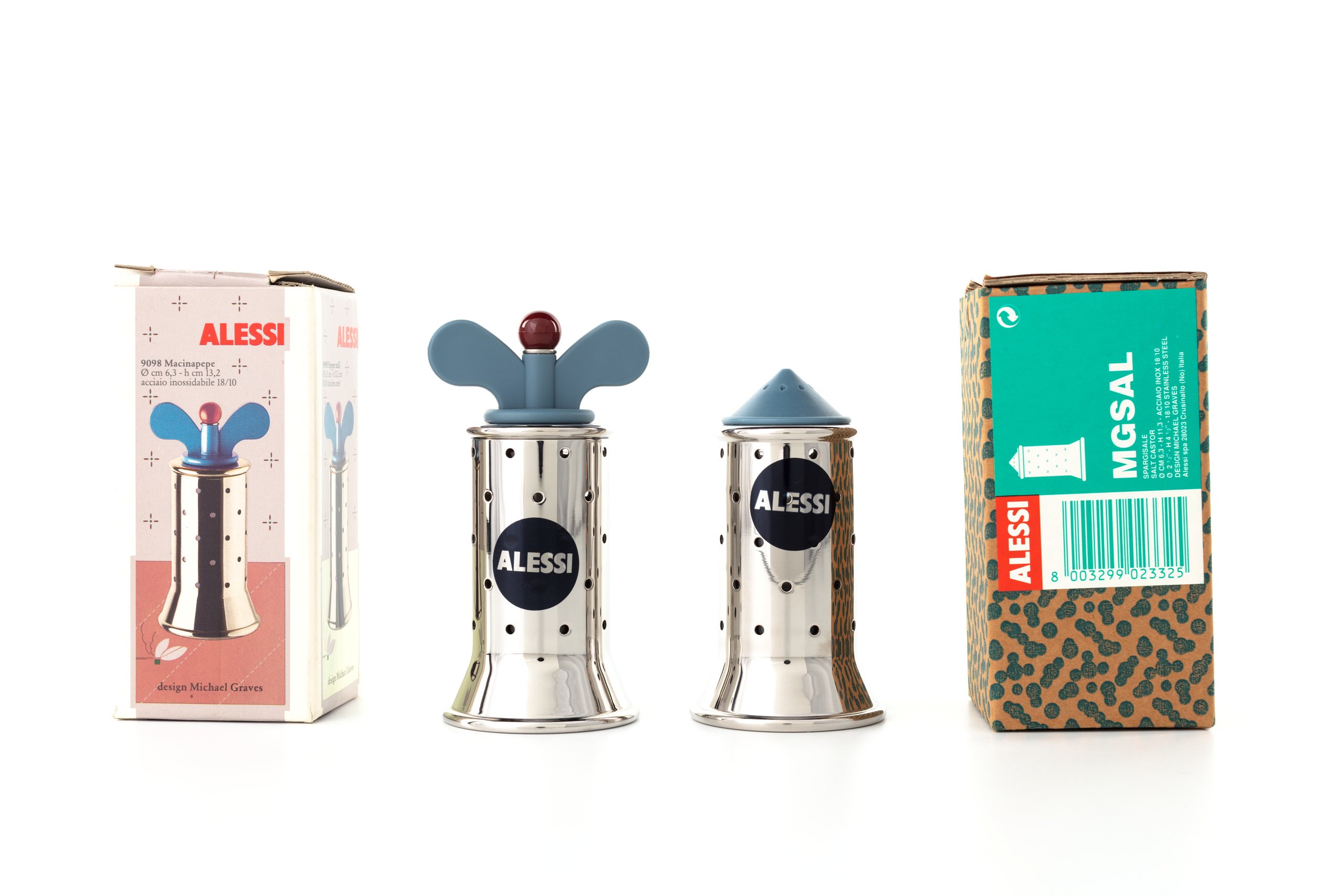 Powerhouse Collection - Salt castor and pepper mill by Michael Graves for  Alessi