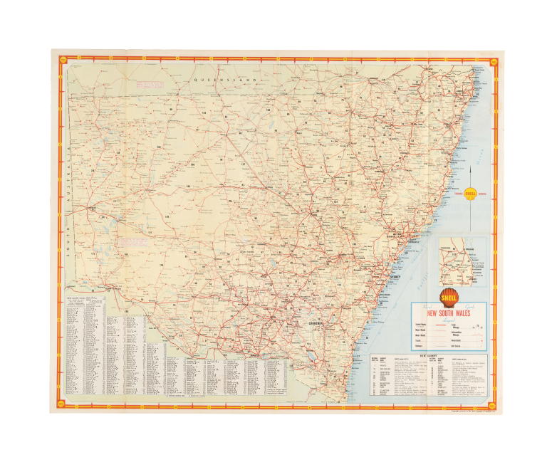 'Shell Road Guide: New South Wales' road map