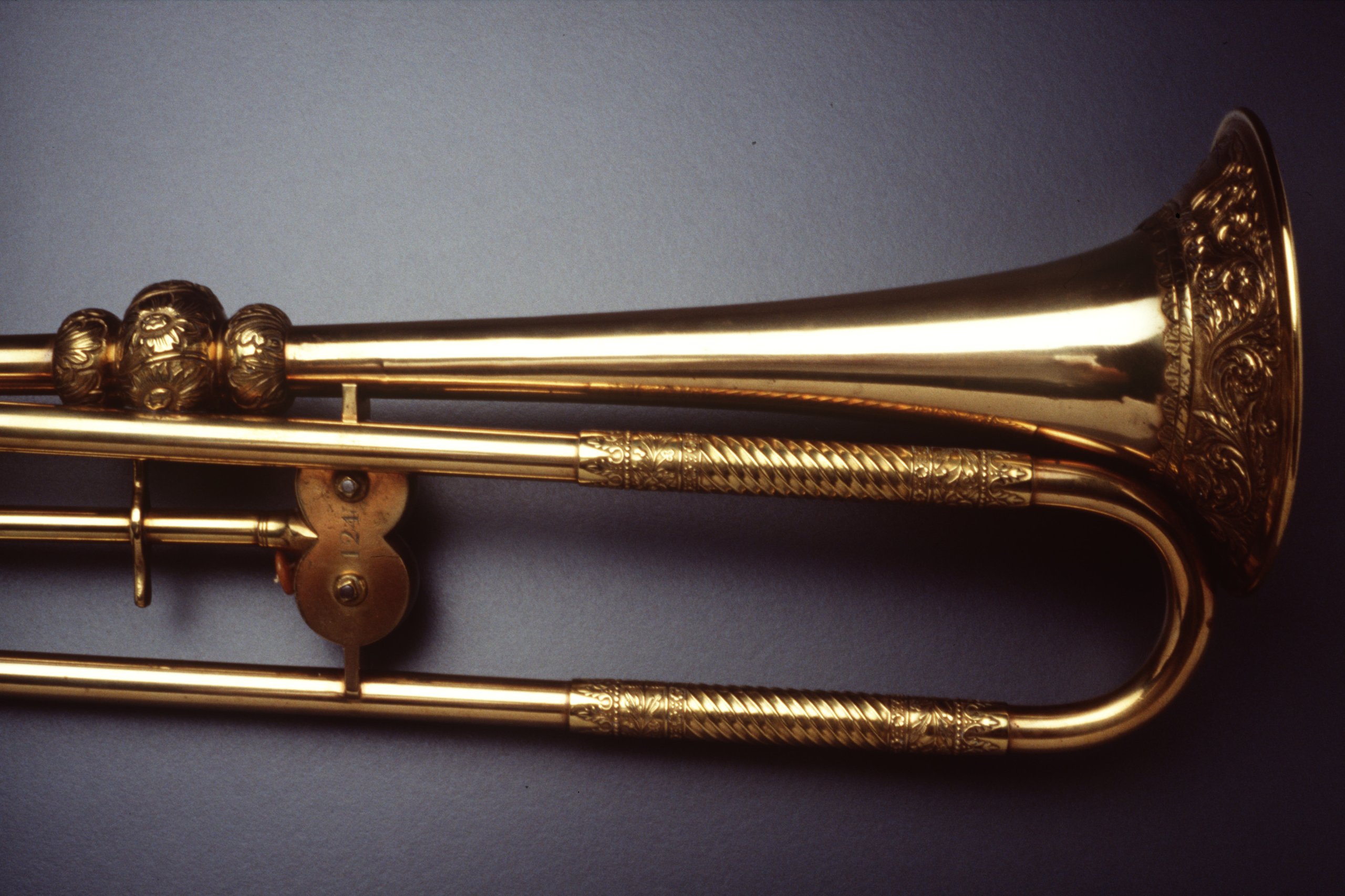 Oratoria slide trumpet made by John Augustus Kohler