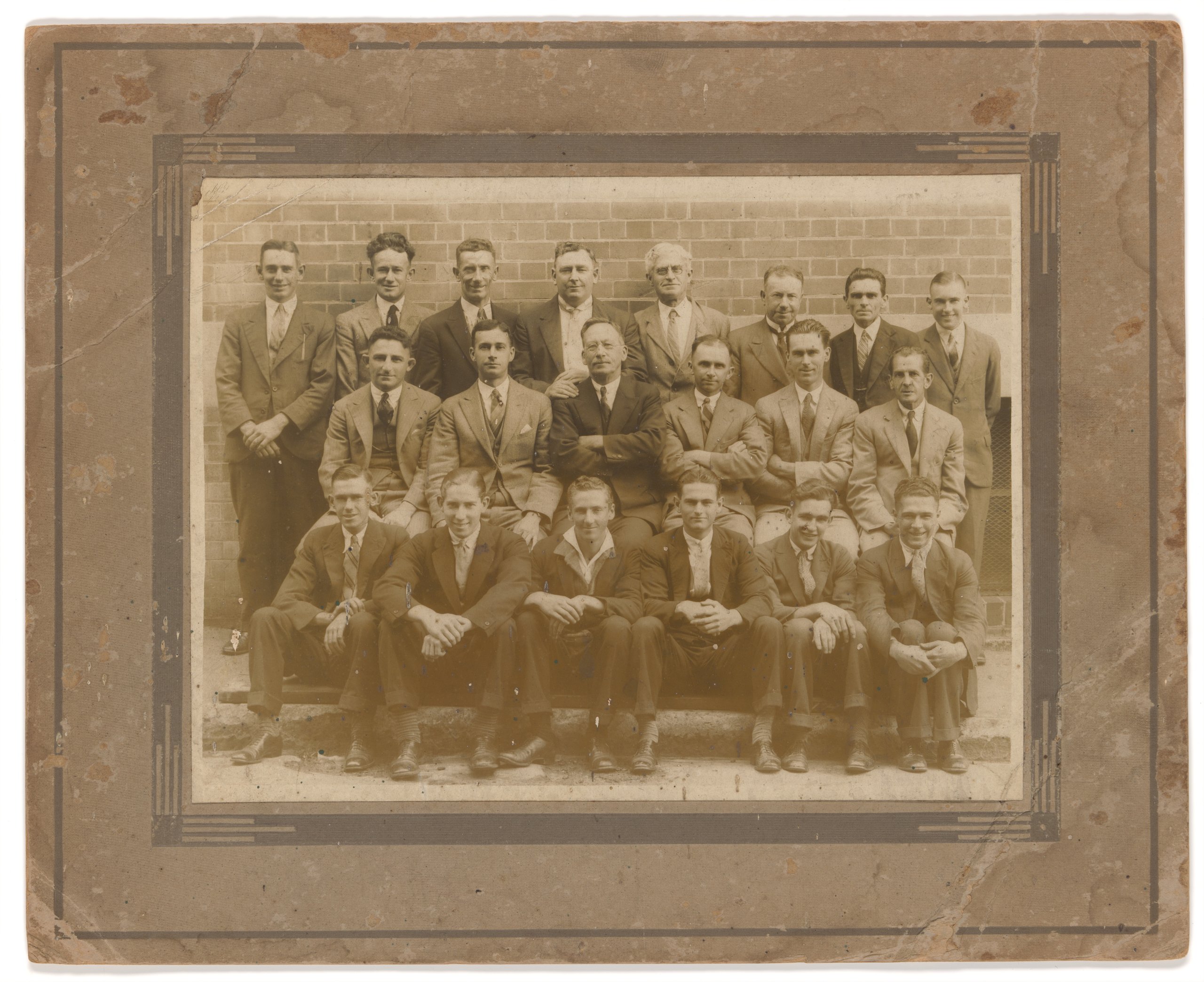 Photograph of group photograph of staff of Henry Rousel Studios