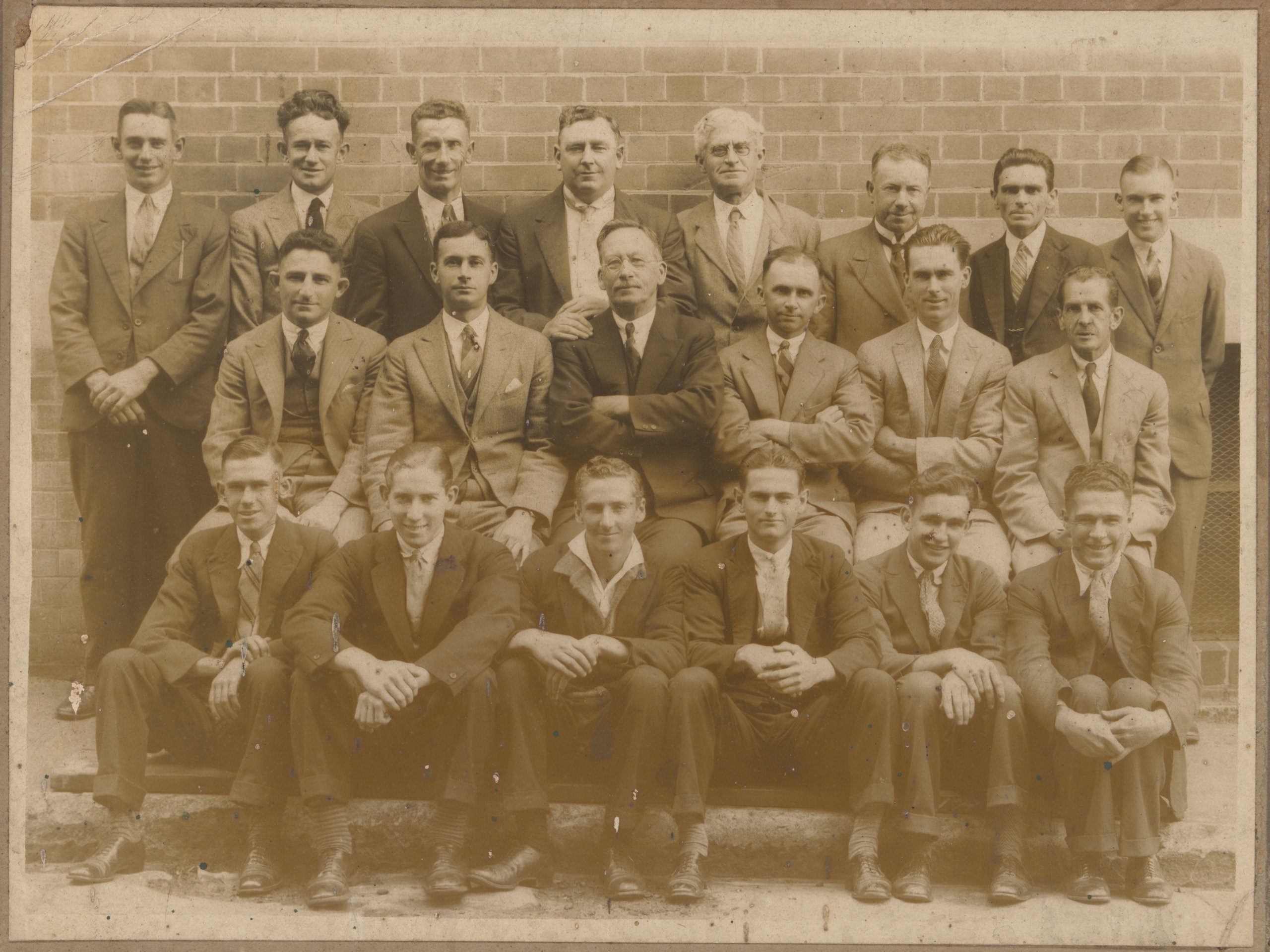 Photograph of group photograph of staff of Henry Rousel Studios