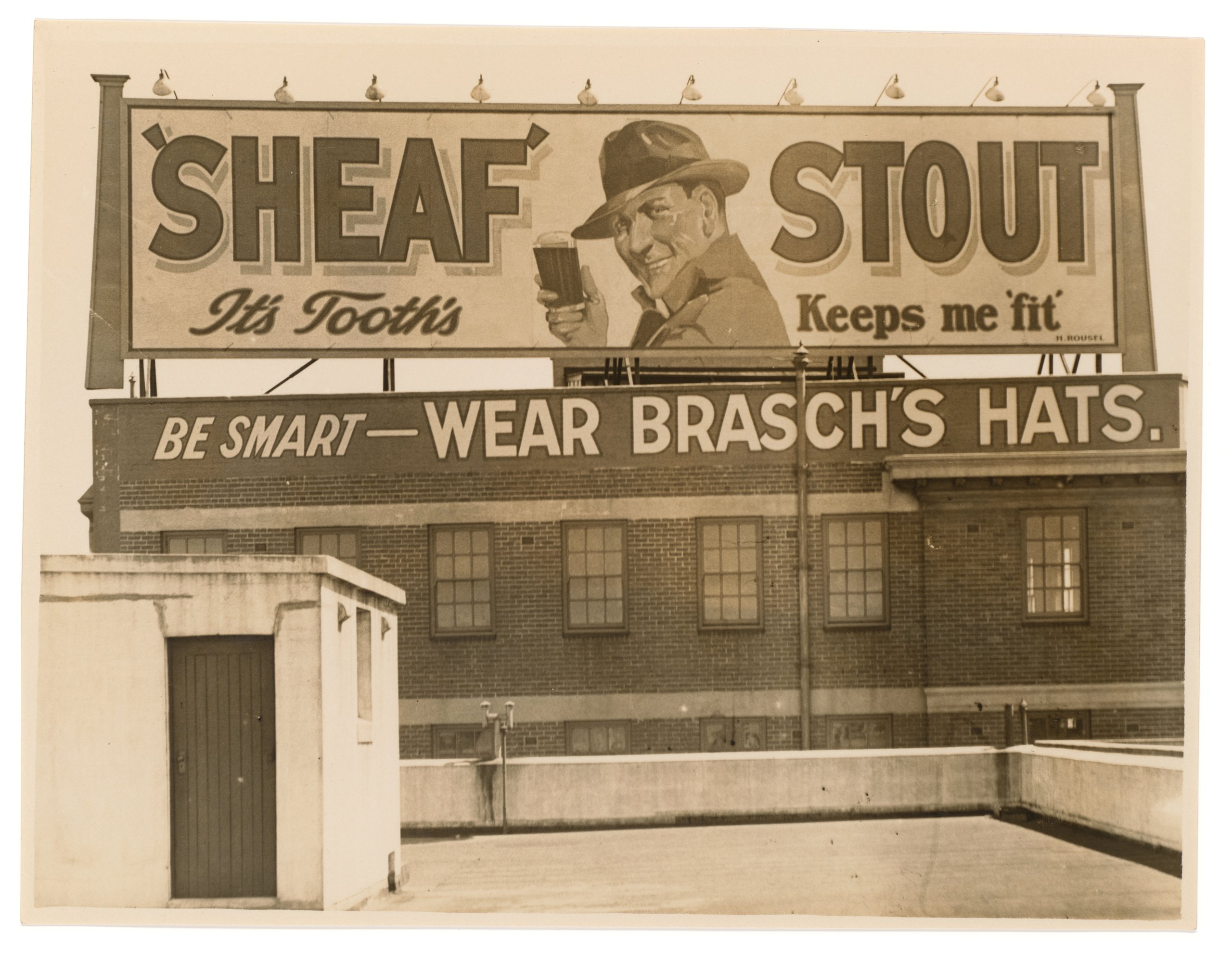 Photograph of billboard advertising Tooth's Sheaf Stout