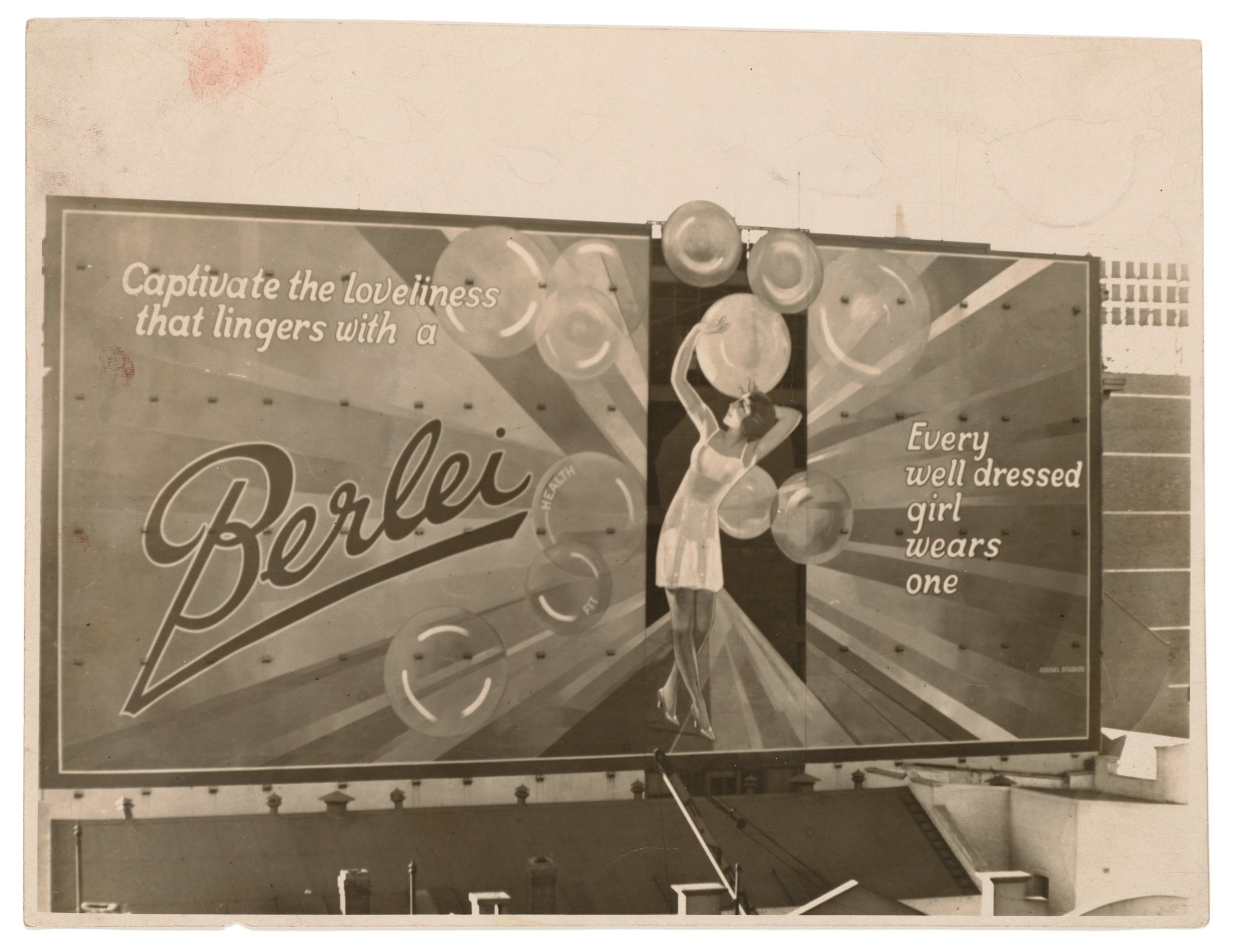 Photograph of advertising billboard for Berlei
