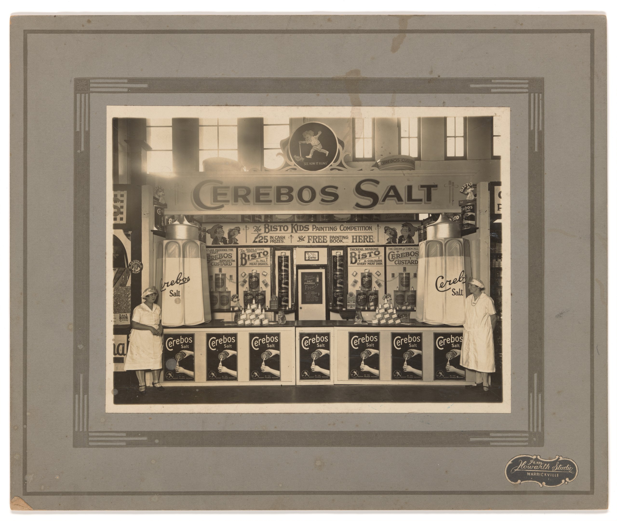 Photograph of promotional exhibit for Cerebos Salt at Sydney Royal Easter Show